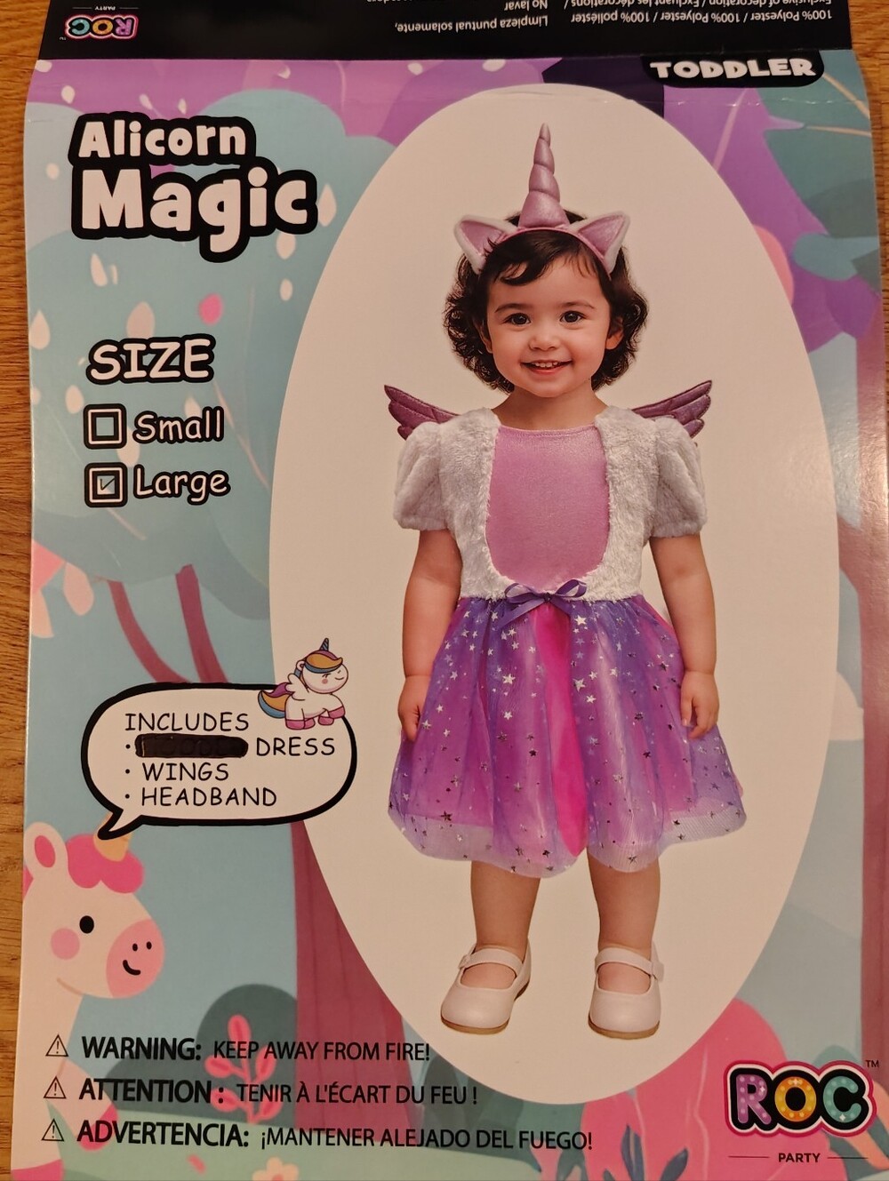 NWT Toddler Unicorn Dress with Wings and Headband